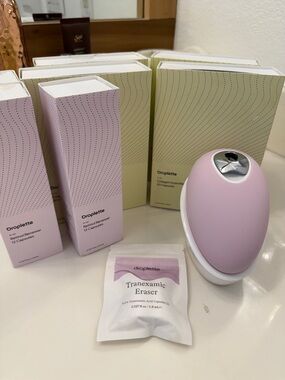 Pink At-Home Serum Delivery Device with Tranexamic Eraser
